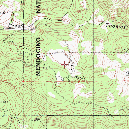 Topographic Map of Ascherman Ranch, CA