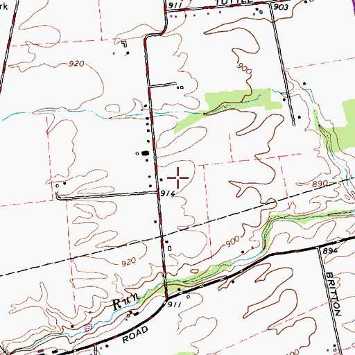 Topographic Map of Ashleigh Village, OH