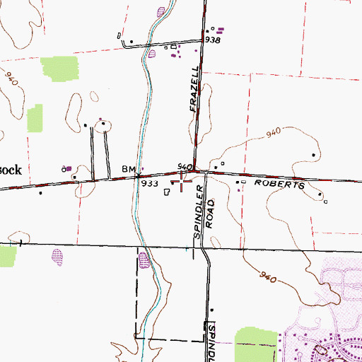 Topographic Map of Brookbend, OH
