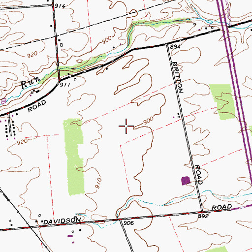 Topographic Map of Carrington Place, OH