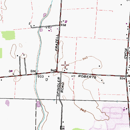 Topographic Map of Copperwood, OH