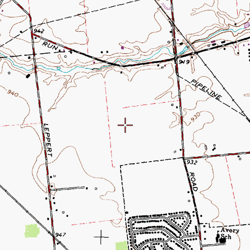 Topographic Map of Hayden Run Village, OH