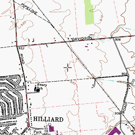 Topographic Map of Heather Ridge, OH