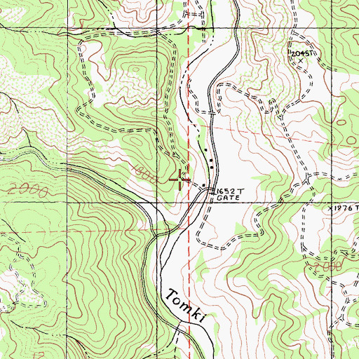 Topographic Map of Soudan Ranch, CA