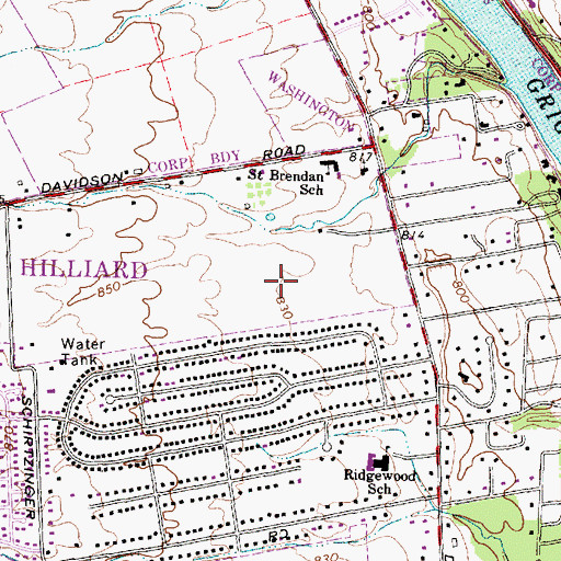 Topographic Map of River Landings, OH