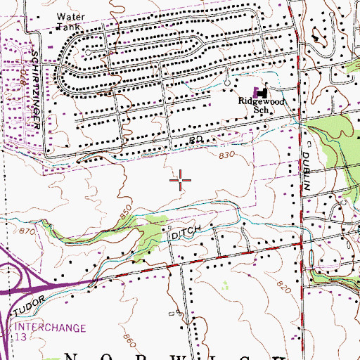 Topographic Map of Scioto Run, OH