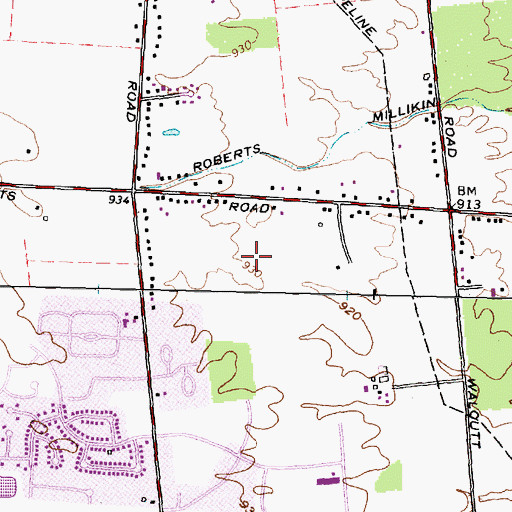 Topographic Map of Silver Springs, OH