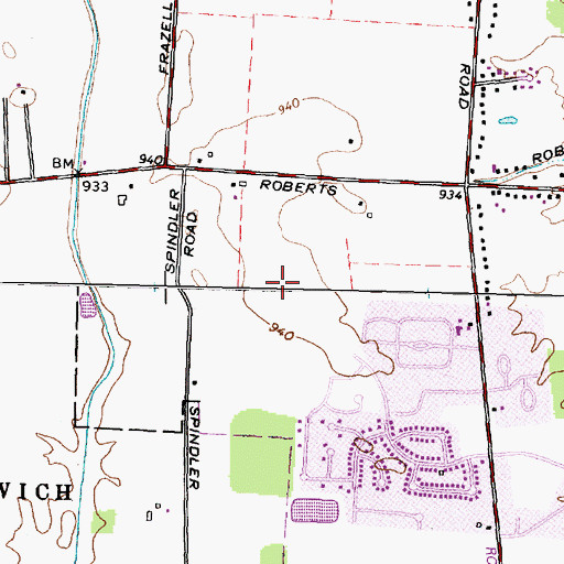 Topographic Map of Western Lakes, OH