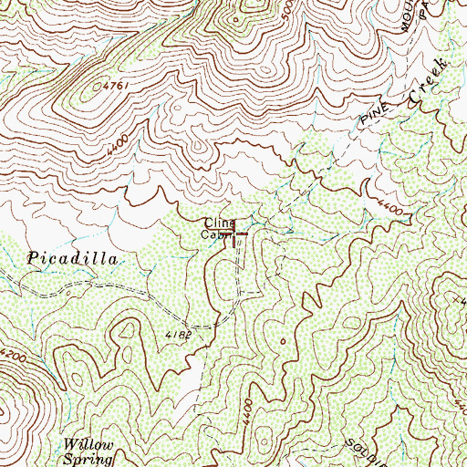 Topographic Map of Cline Cabin, AZ