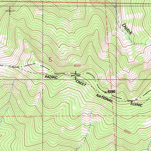 Topographic Map of Selby Cabin, CA