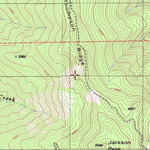 Topographic Map of Rhodonite Mine, CA