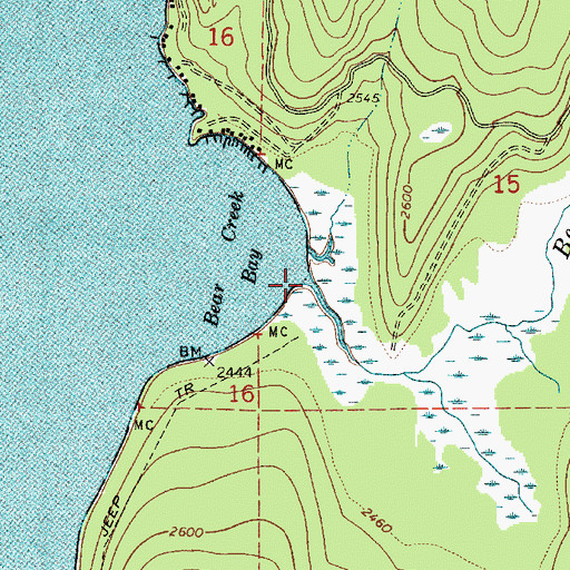 Topographic Map of Bear Creek, ID