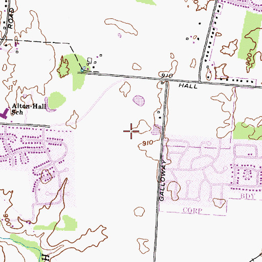 Topographic Map of Great Oak, OH