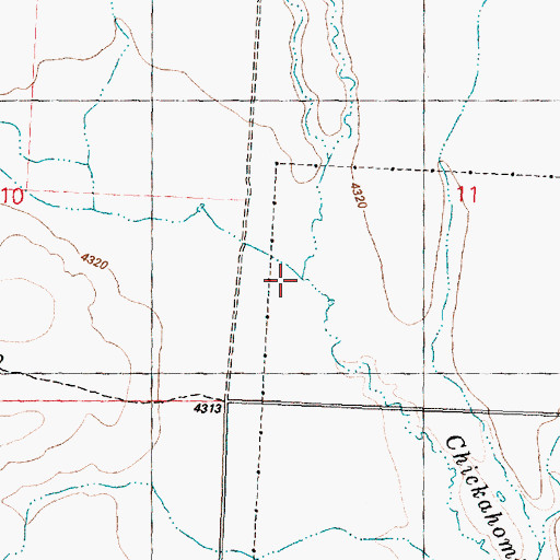 Topographic Map of North Fork Chickahominy Creek, OR