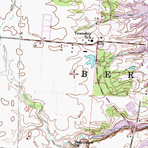 Topographic Map of Cheshire Cove, OH