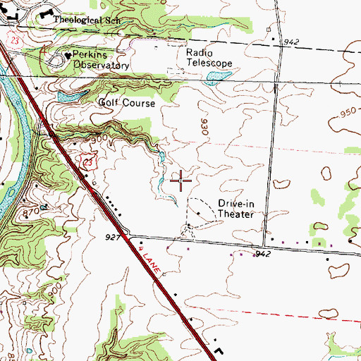 Topographic Map of Cheshire Crossing, OH