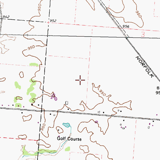 Topographic Map of Glenross, OH