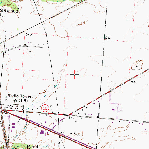 Topographic Map of Kensington Place, OH