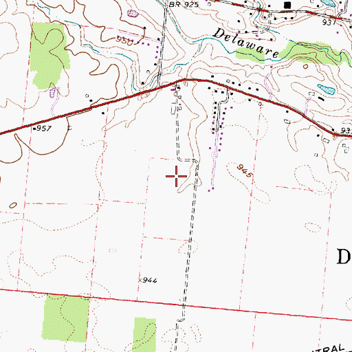 Topographic Map of Millbrook, OH