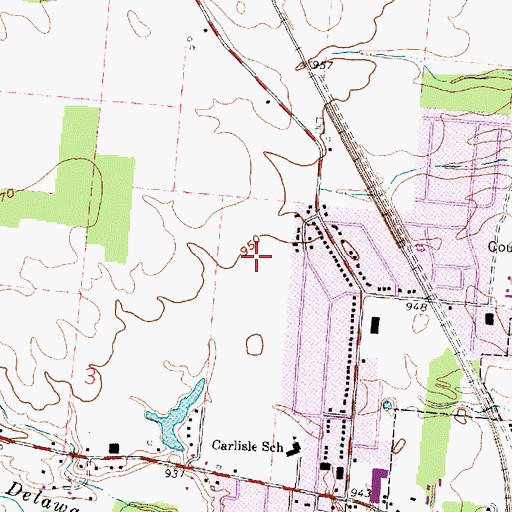 Topographic Map of Nottingham, OH