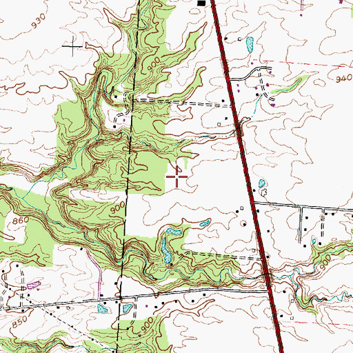 Topographic Map of Olentangy Crossings, OH