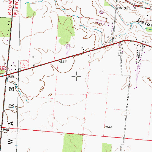 Topographic Map of Village At Lehner Woods, OH