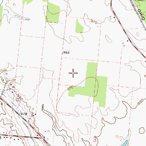 Topographic Map of Westfield Hills, OH