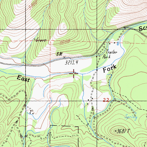 Topographic Map of Taylor Creek, CA