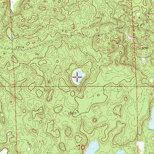Topographic Map of Johnson Lake, WI
