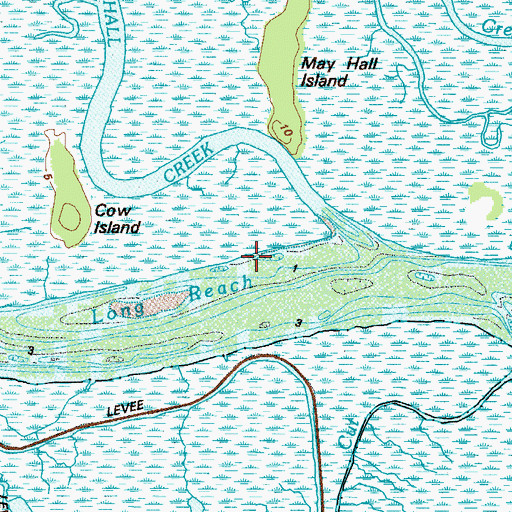 Topographic Map of Escape Island, GA