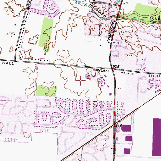 Topographic Map of Oakmont Village, OH