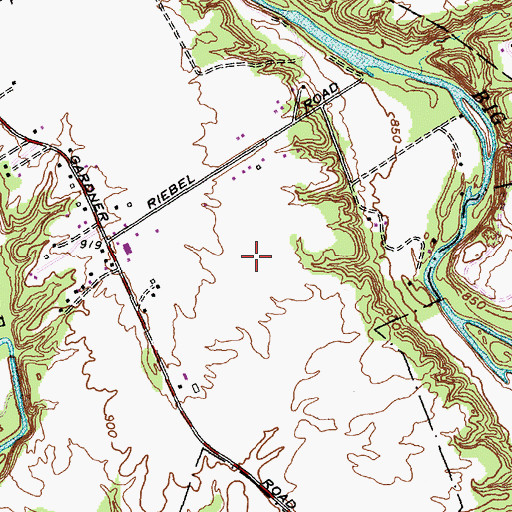 Topographic Map of Robroy Estates, OH