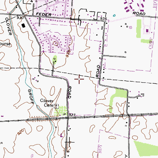 Topographic Map of The Village At Thornapple, OH