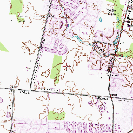 Topographic Map of Westchester, OH