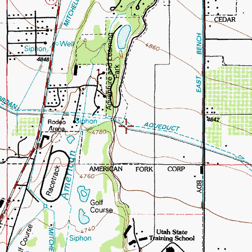Topographic Map of Jordan Aqueduct, UT