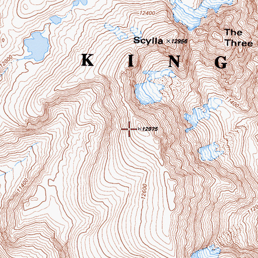 Topographic Map of Mount Hansen (not official), CA