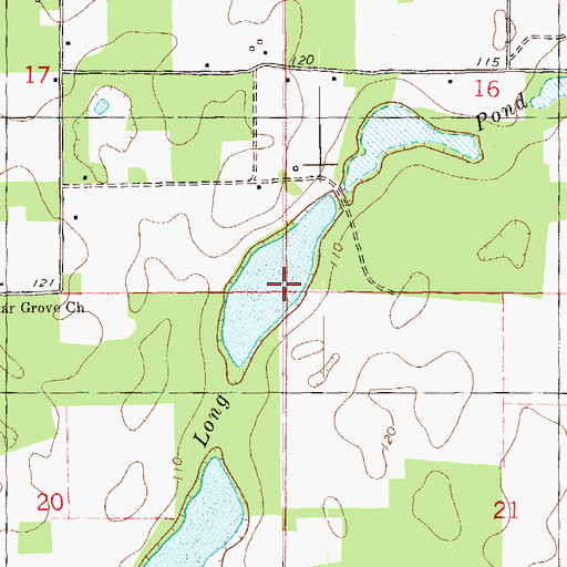 Topographic Map of Long Pond, FL