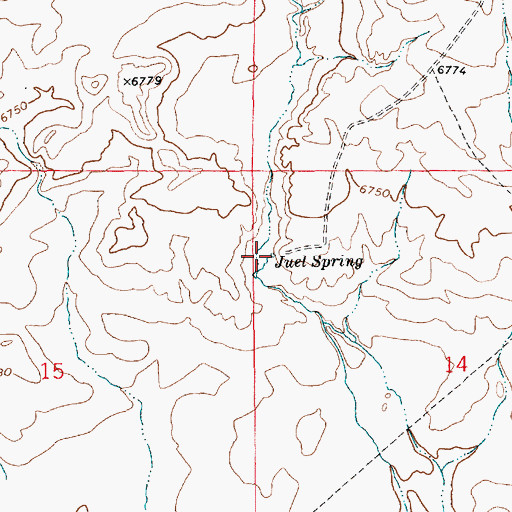 Topographic Map of Juel Spring, WY