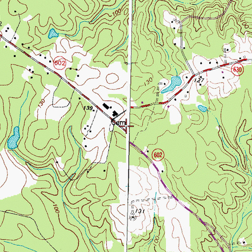 Topographic Map of Chickahominy Tribal Center, VA