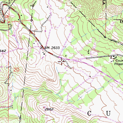 Topographic Map of Oak Knoll Campground, CA