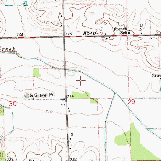 Topographic Map of Searles Lake, MI