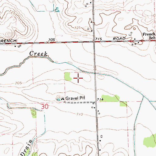 Topographic Map of Little Clinton Lake, MI
