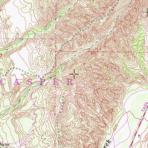 Topographic Map of Casper Regional Park, CA