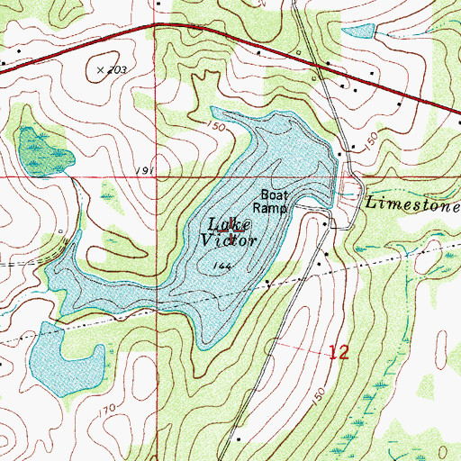 Topographic Map of Lake Victor, FL