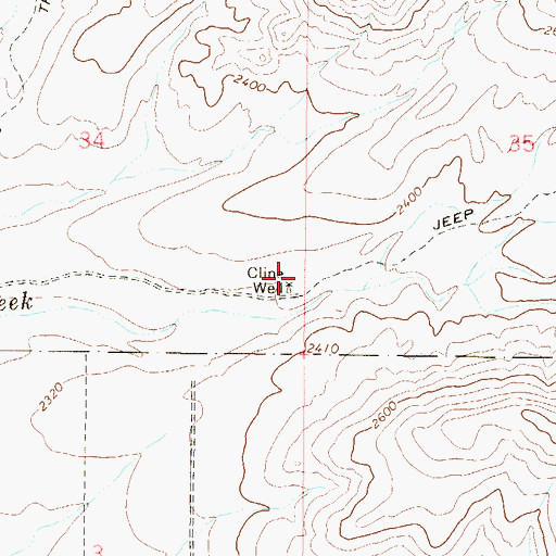 Topographic Map of Cline Well, AZ