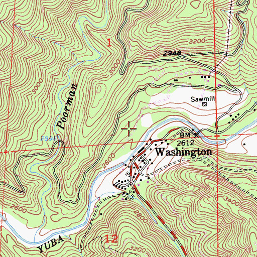 Topographic Map of Pineaire Campground, CA