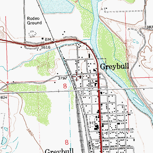 Topographic Map of Medicine Wheel Ranger District, WY