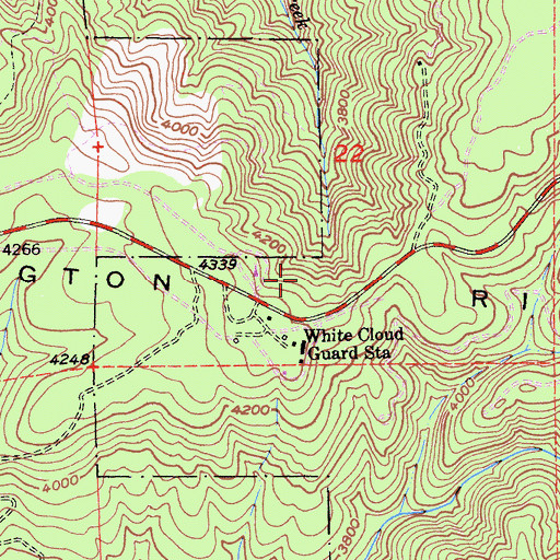 Topographic Map of White Cloud Picnic Area, CA