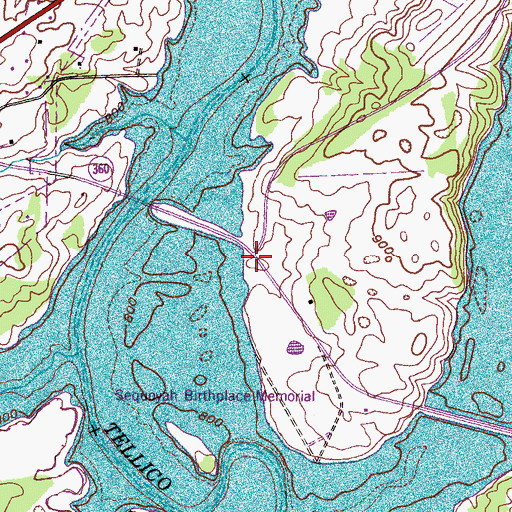 Topographic Map of Commissioner District 4, TN