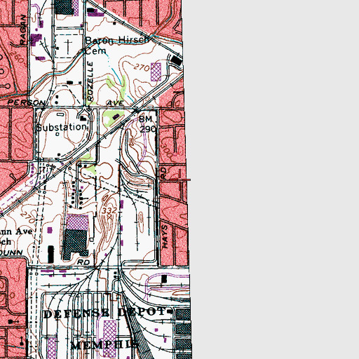 Topographic Map of Commissioner District 9, TN